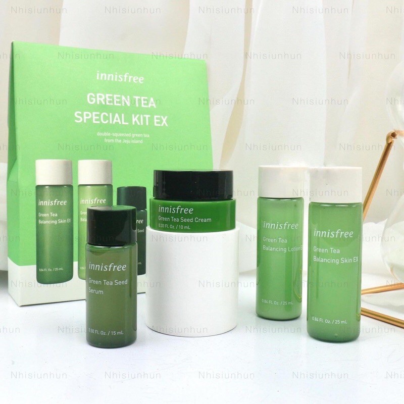 BỘ DƯỠNG DA MINI INNISFREE TRÀ XANH GREEN TEA SPECIAL KIT SET (4 SẢN PHẨM)