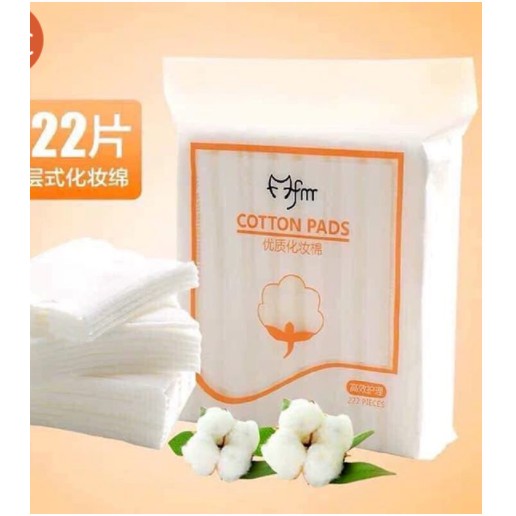 Gói 222 miếng bông tẩy trang 100% cotton mềm mại