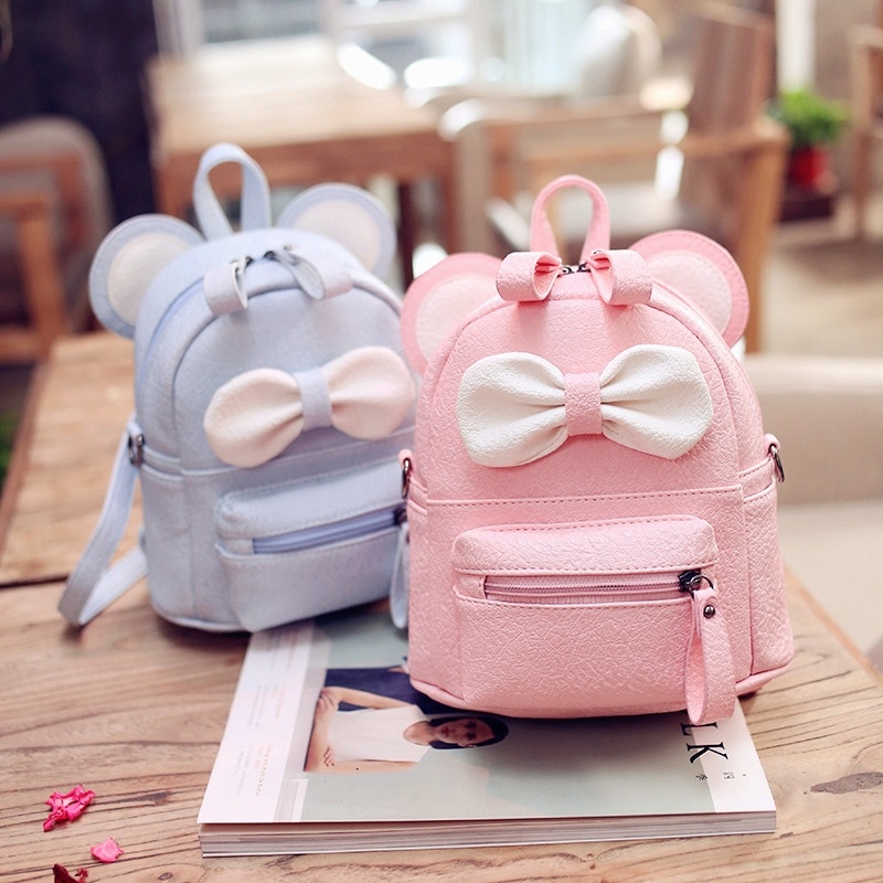 Ba Lô Da Pu Mini Dễ Thương Cho Bé Gái Mầm Non [3-8 Tuổi)