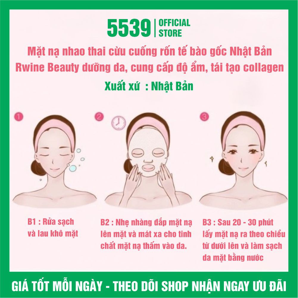 Mặt nạ nhau thai cừu nhật bản chính hãng Rwine Beauty – Shop 5539