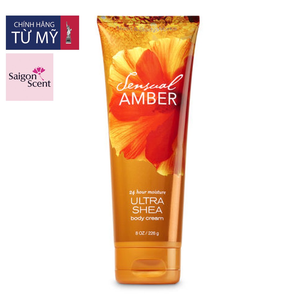 Kem dưỡng da Bath &amp; Body Works Body Cream - Sensual Amber (226g)