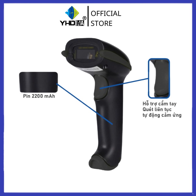 Máy quét mã vạch Bluetooth YHD 3100 2D