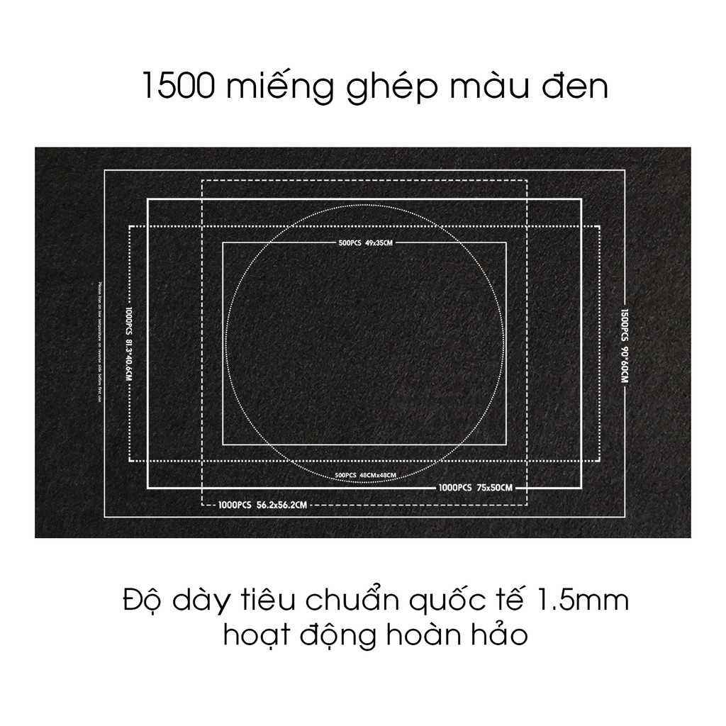 Thảm ghép tranh bằng vải nỉ tiện dụng - Thảm bảo vệ bộ xếp hình đầy đủ phụ kiện