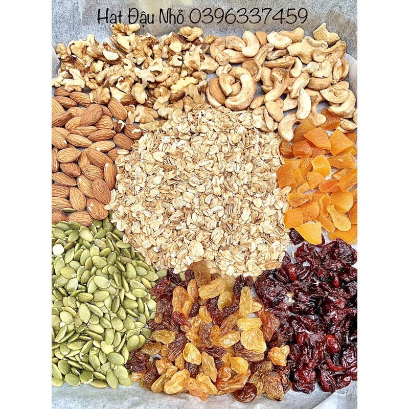 Granola siêu hạt bao gồm 8 loại hạt và hoa quả sấy dẻo 500g | BigBuy360 - bigbuy360.vn