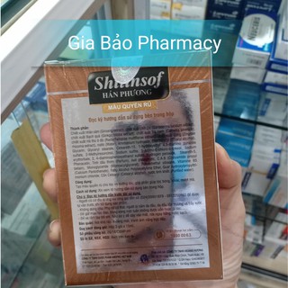 SHITINSOF Hán Phương nâu hạt dẻ hộp 3 gói.