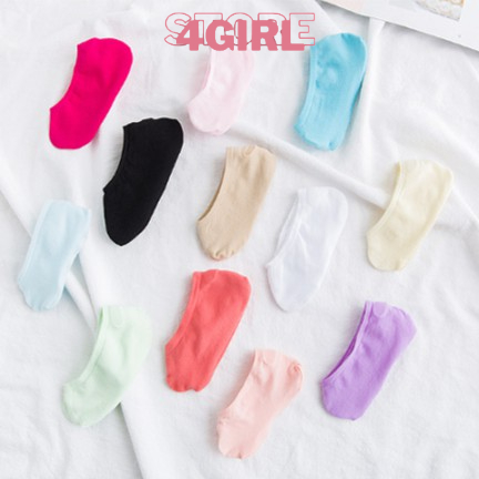 Tất Vớ Trơn Không Cổ - Mang Giày Búp Bê