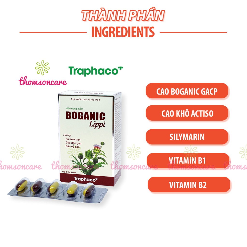 Boganic Lippi - giải độc gan, hạ mỡ máu - bảo vệ gan - Chính hãng Traphaco Chính hãng | BigBuy360 - bigbuy360.vn