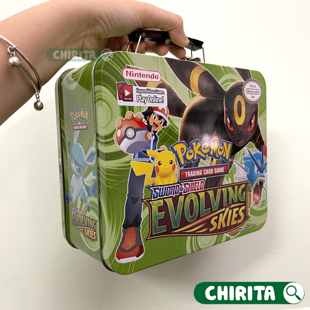 Bài Pokemon HỘP SẮT TCG Trading Card Game - Đồ Chơi Cho Bé Thẻ Bài Pokemon Tcg Bằng Giấy Cao Cấp Chirita