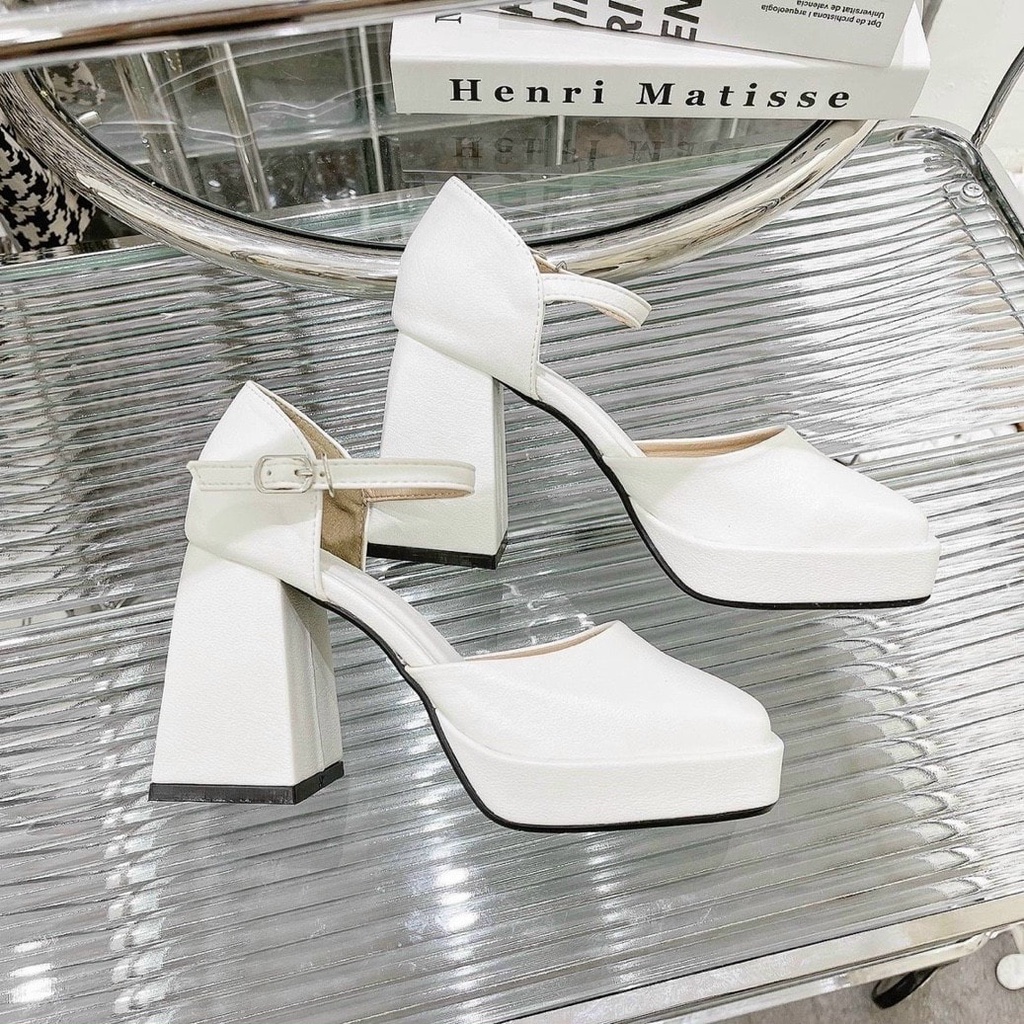 Giày cao gót bít trơn đúp mũi cao 9 phân da mềm phom chuẩn đẹp MS03