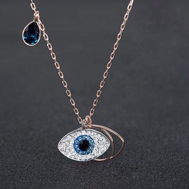 Vòng cổ vàng 18k mắt thần kỳ cho nữ