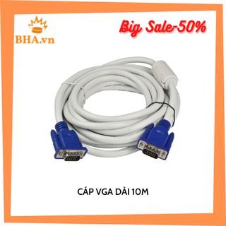 Dây cáp tín hiệu VGA dài 10m trắng