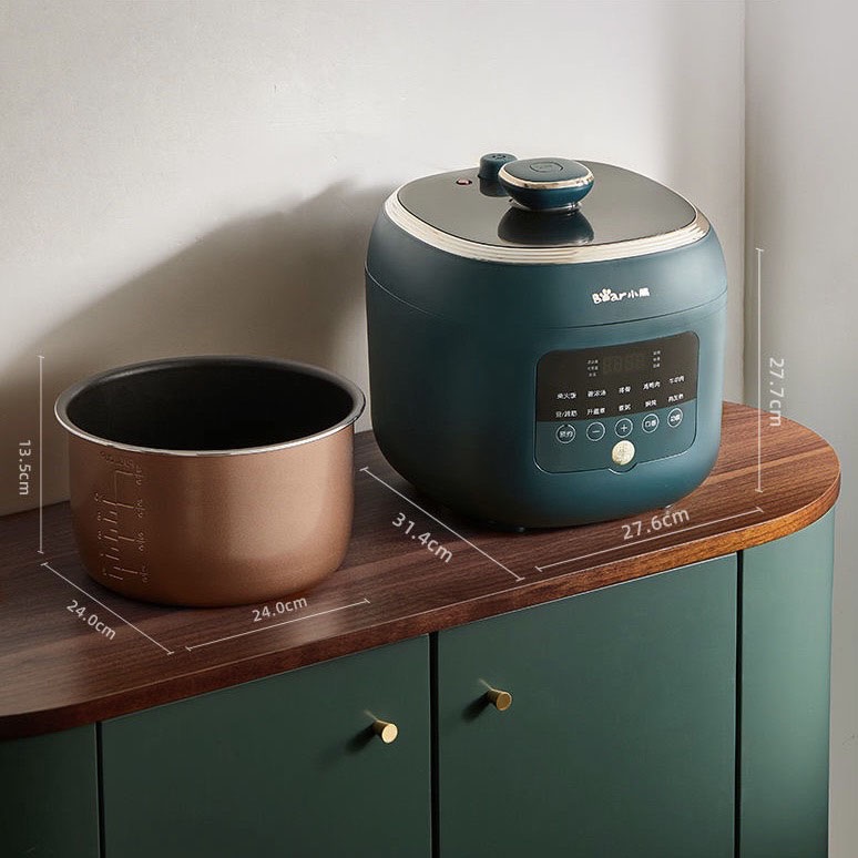 Nồi áp suất điện đa năng BEAR 5L màu xanh bảo hành 12 tháng