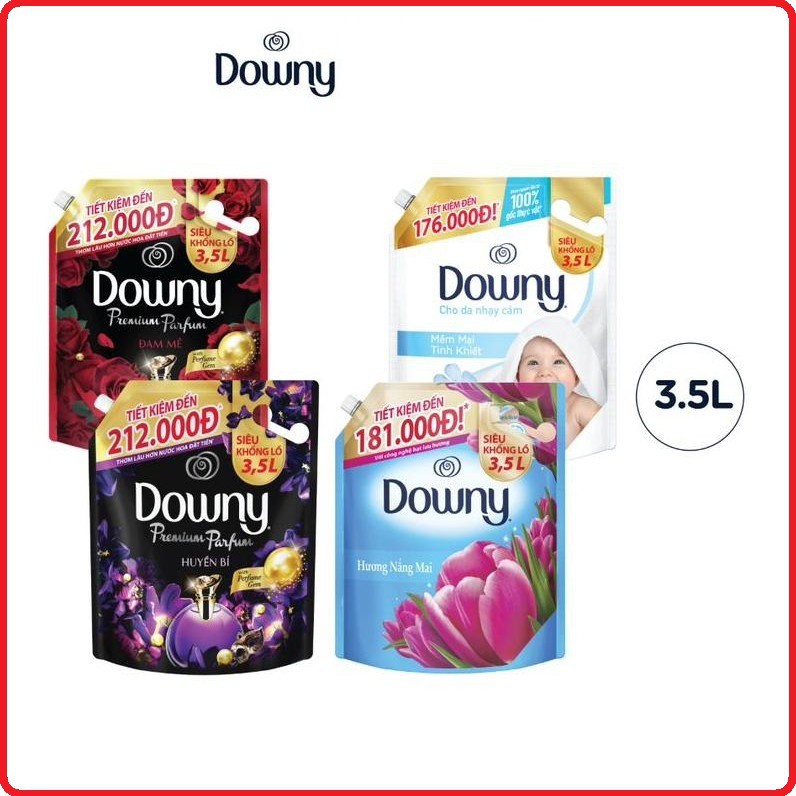 Nước xả vải Downy Hương Nước Hoa túi 3.5L (mới)