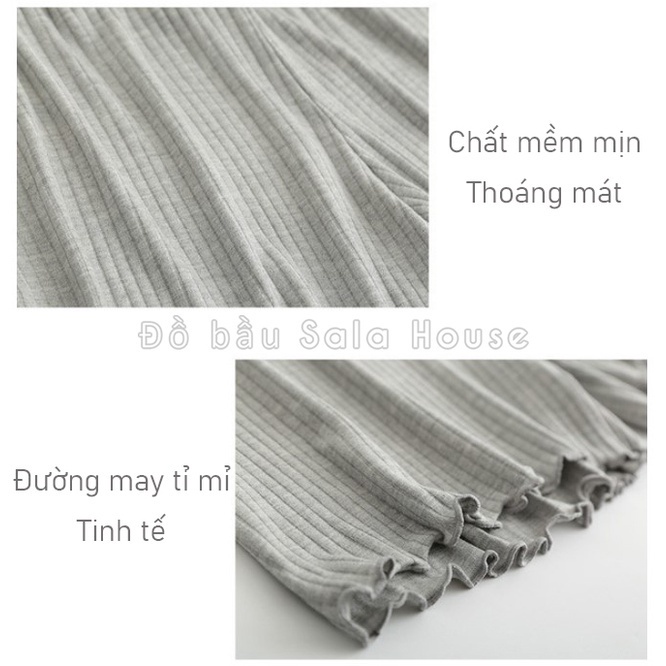 Bộ Đồ Bầu Và Cho Con Bú Có Sẵn Lót Ngực Modal Siêu Mềm Mịn