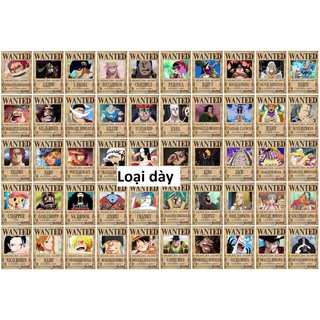 Combo 50 tấm truy nã hải tặc Onepiece wanted poster loại dày