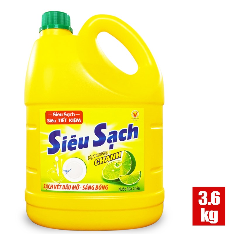 Nước Rửa Chén LIX 3.6 KG Siêu Sạch Hương Chanh - NS360