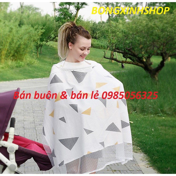 Khăn che ti 2 trong 1, Khăn trùm đi đường, Khăn Choàng Cho Trẻ Sơ Sinh ( LOẠI ĐẸP 2 LỚP)