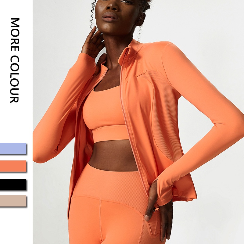 Lululemon    Áo Khoác Thể Thao yoga Chạy Bộ Cổ Đứng Chống Gió Phối Lưới Ba Chiều Có Khóa Kéo Cho Nữ c134