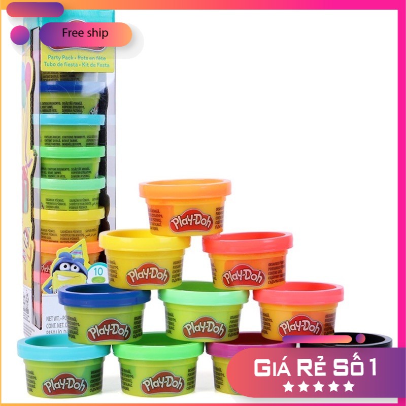 [HOT] Set 10 màu đất nặn bột mì Playdoh siêu an toàn mềm mịn cho bé