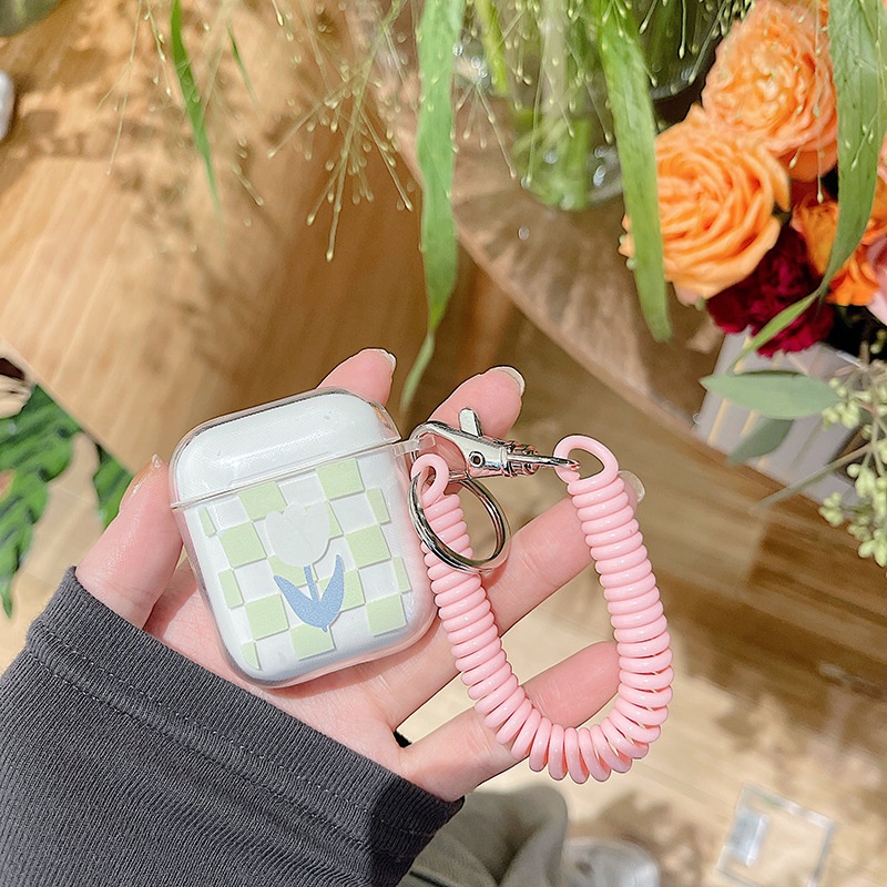 Vỏ Bảo Vệ Hộp Sạc Tai Nghe airpods 1 2 Pro 3rd Generation Pro 1/2 Trong Suốt Chống Sốc Họa Tiết Hoạt Hình Kèm Dây Đeo Kiểu Nhật Hàn