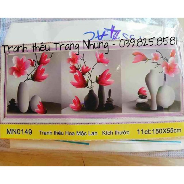 Tranh thêu hoa Ngọc Lan MN0149