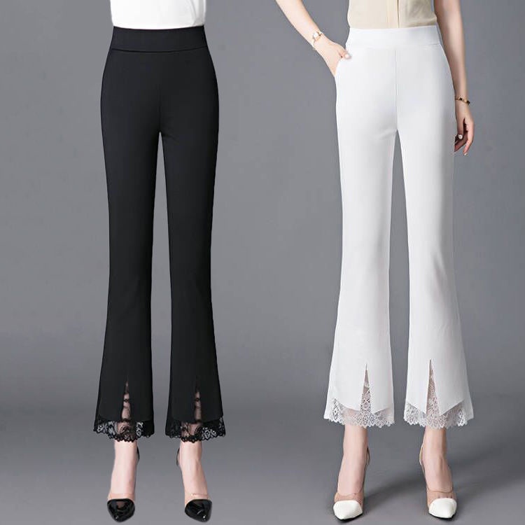 Quần Dài Lưng Cao Dáng Ôm Vải Lụa Mát Phong Cách Hàn Quốc Thời Trang Cho Nữ