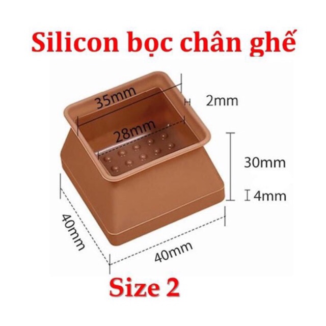 Silicon bọc chân bàn ghế chống ồn Nhật Bản Size 2 cho chân ghế bàn ăn. | BigBuy360 - bigbuy360.vn