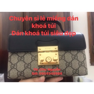 Miếng dán khoá túi Gu xì ngang khoá 4.5cm