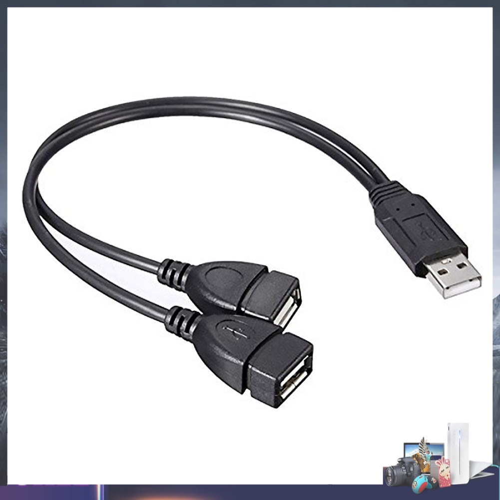 Dây cáp mở rộng 30cm USB2.0 Male sang Dual USB Female