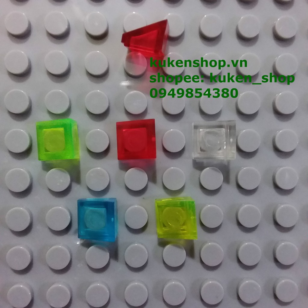 COMBO 10 Gạch Trơn Vát 1×1 Màu Trong Suốt NO.312 – Phụ Kiện MOC Brick