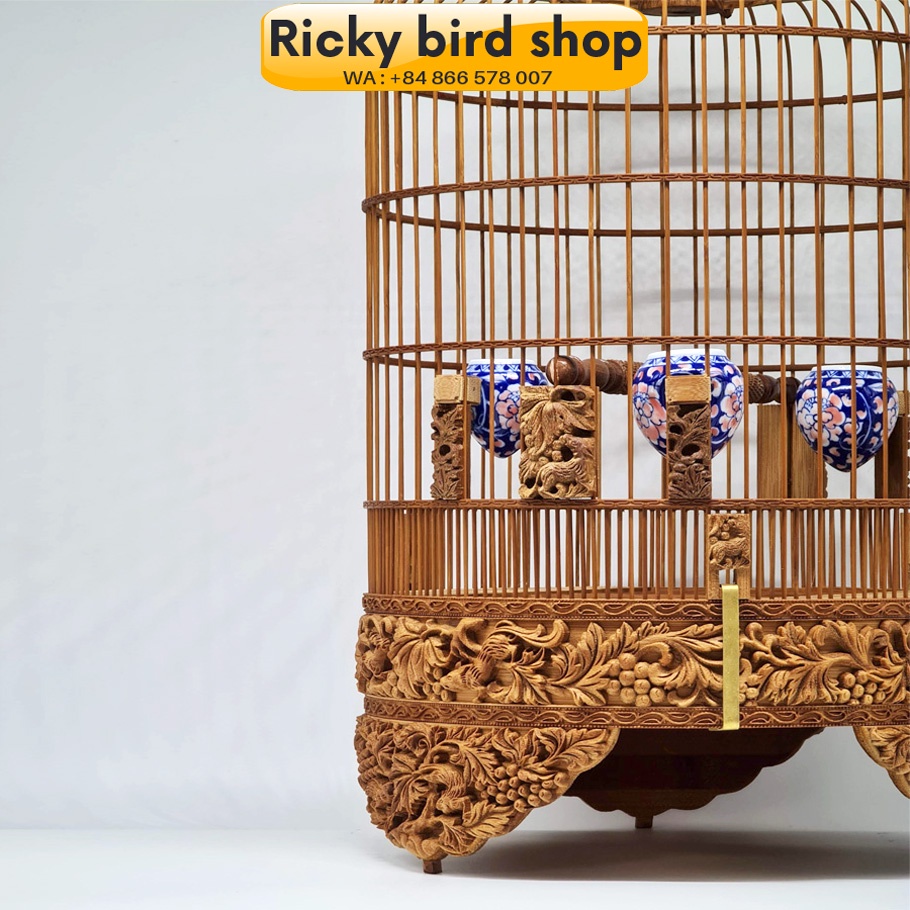 Lồng chim tre, Hwamei bird cage - 3D Quirrel design