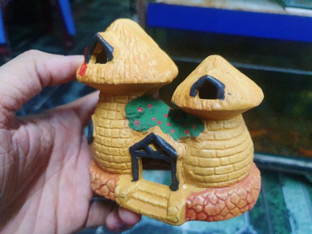 CẢNH NHÀ TRANG TRÍ HỒ CÁ NON BỘ 10X6X9CM