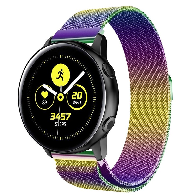 Dây Đeo Thép 20mm 22mm Siêu Mỏng Cho Đồng Hồ Samsung Galaxy Watch 3 41mm 45mm Gear S2 S3 S4 2 2neo