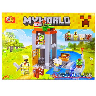 Bộ Lego Xếp Hình Mineecraft My World No.35067. Gồm 127 Chi Tiết. Lego Ninjago Lắp Ráp Đồ Chơi Cho Bé.