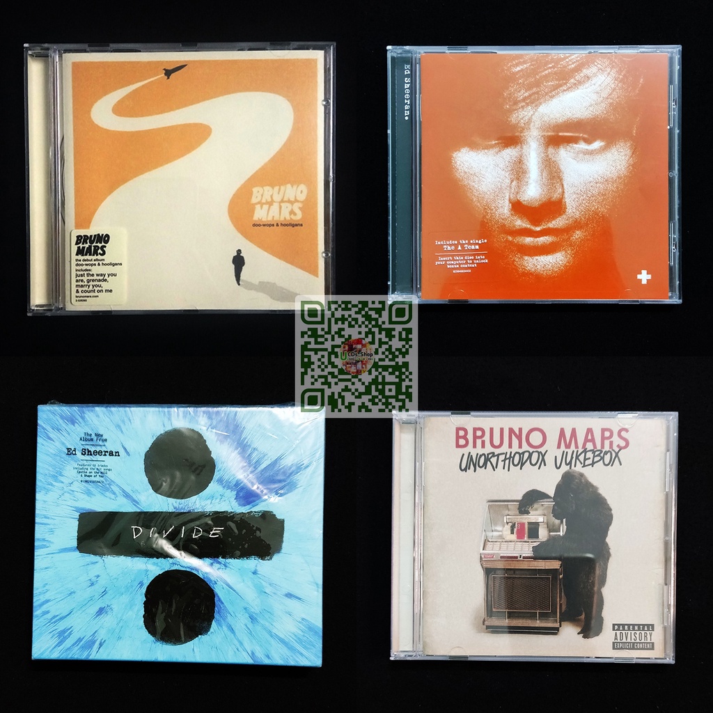 Bộ sưu tập albums của Ed Sheeran và Bruno Mars, Silk Sonic: ÷, x, +, Doo-Wops & Hooligans, Unorthodox Jukebox