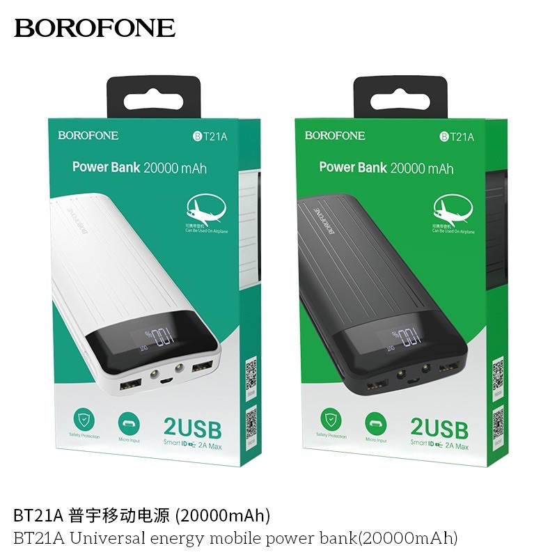 PIN SẠC DỰ PHÒNG CHÍNH HÃNG CAO CẤP BOROFONE  BT21A 20.000mAh (BIN STORE 24H )