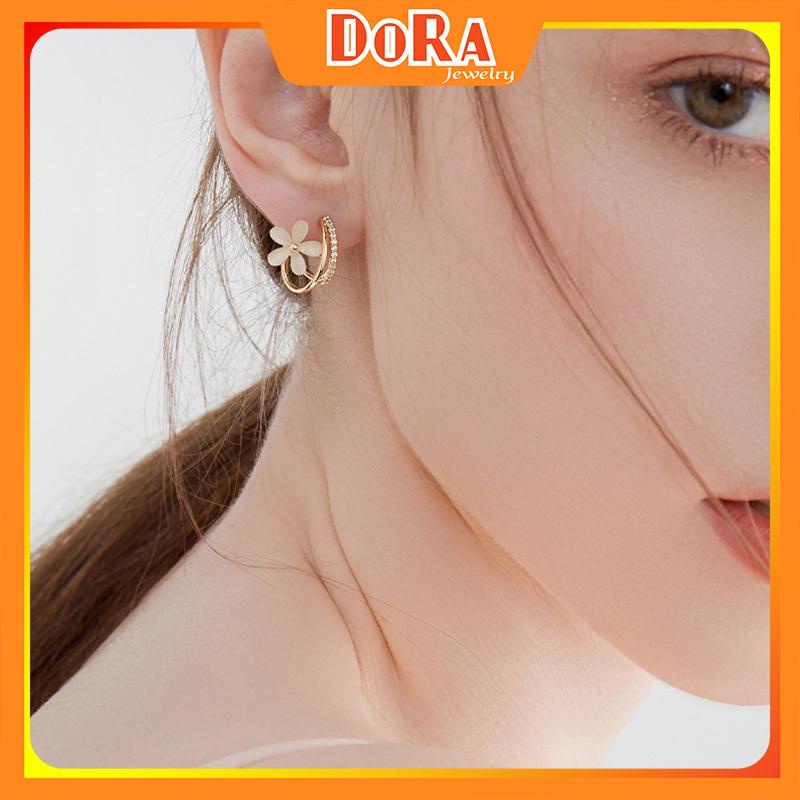 Bông tai kiểu cá tính đáng yêu đính đá dã ngoại xu hướng mới đơn giản đi học trang nhã CN117 đi làm -