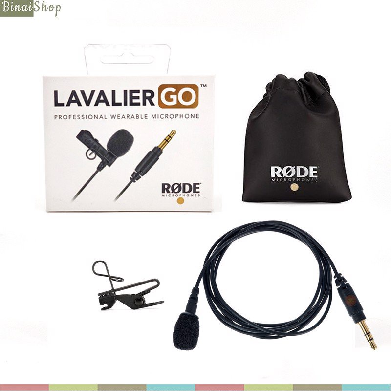 [Mã ELHACE giảm 4% đơn 300K] Rode Lavalier Go - Micro Cài Áo Chuyên Dụng Cho Wireless GO, Máy Ảnh, Máy Quay
