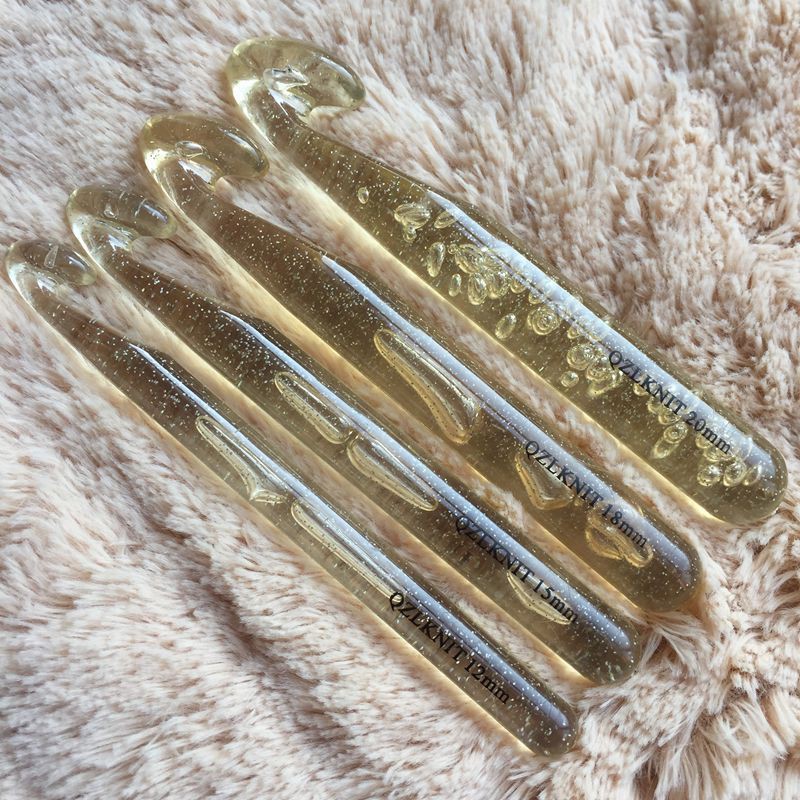 Set 4 kim đan len bằng nhựa thân thiện với môi trường đầy màu sắc