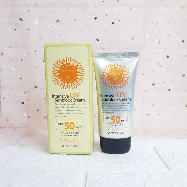 Kem chống nắng 3W Clinic Intensive UV Sunblock Cream SPF 50+ PA+++