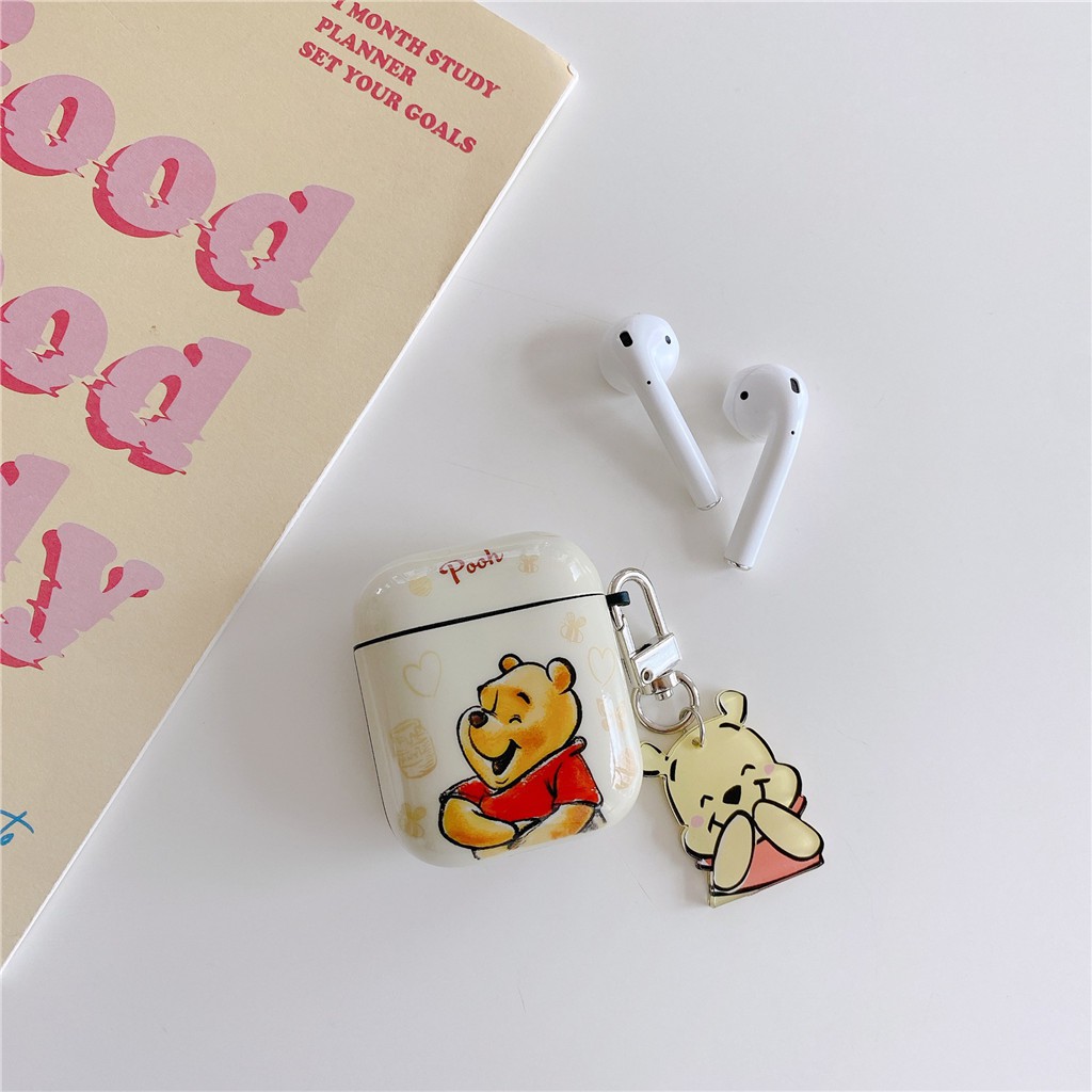 Vỏ gấu Pooh/Stitch hoạt hình IMD cho hộp tai nghe iPhone AirPods Pro AirPods 1/2
