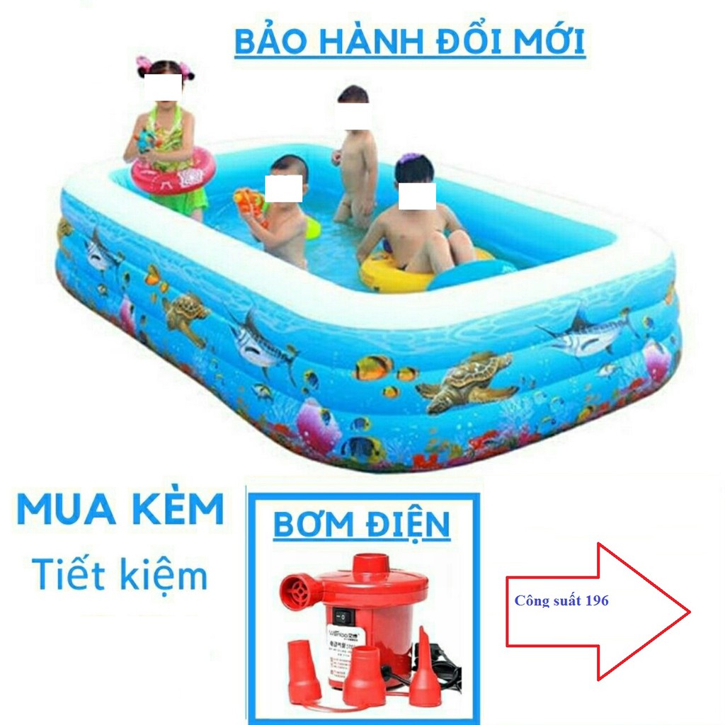 Bể phao bơi đủ các cỡ mua kèm bơm điện công suất lớn giá sốc