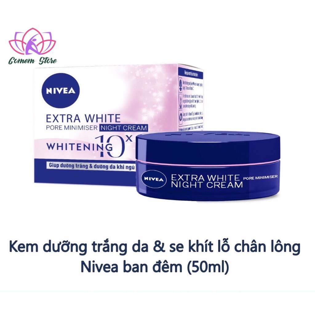 Kem Dưỡng Trắng Da & Se Khít Lỗ Chân Lông Ban Ngày Nivea Extra White Pore Minimiser Day Cream SPF30 50ml 5.0