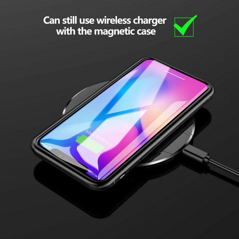 Mặt kính trước và ốp điện thoại TOPEWON bảo vệ hai mặt 360 từ tính thích hợp cho iPhone 11 Pro X Xs Max XR 8 7 6 6s Plus