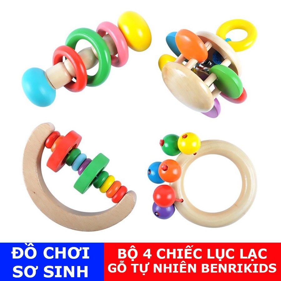 Đồ Chơi Xúc Xắc Lục Lạc Bằng Gỗ Cao Cấp Cho Trẻ Sơ Sinh