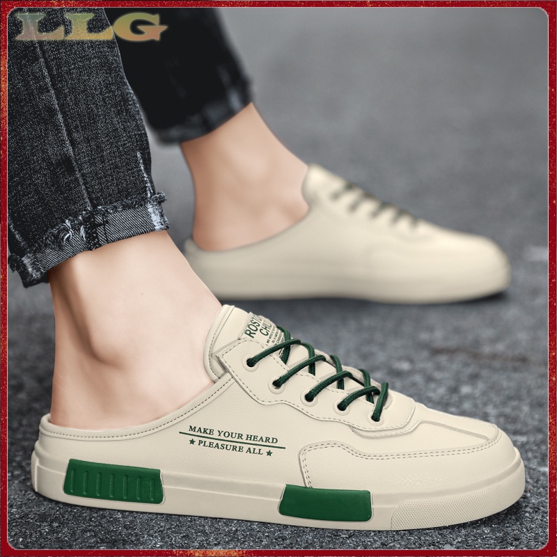 Giày Lười Da Đế Bằng Không Có Dây Buộc Thời Trang Mùa Hè Cho Nam