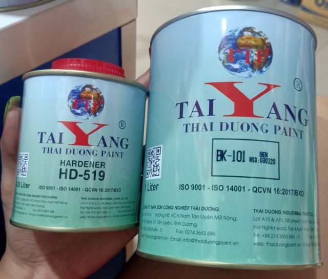 Sơn kẽm hai thành phần TAI YANG .sơn hàng rào .cua sắt....1kí