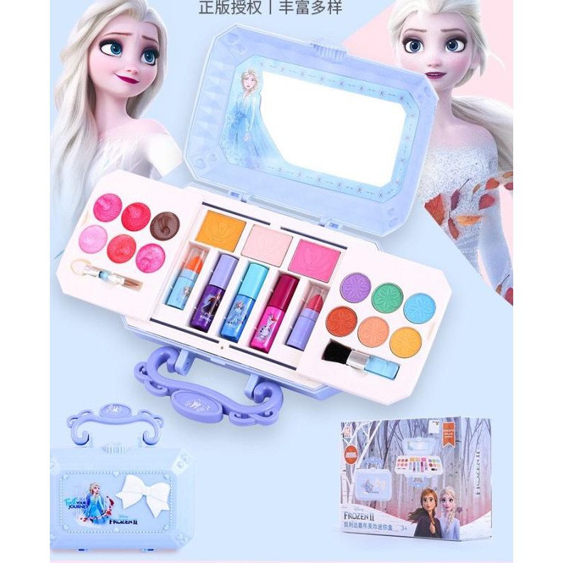 (hàng Mới Về) Mỹ Phẩm Trang Điểm Kfr02 Thiết Kế Hình Công Chúa Elsa Anna Trong Frozen Ii