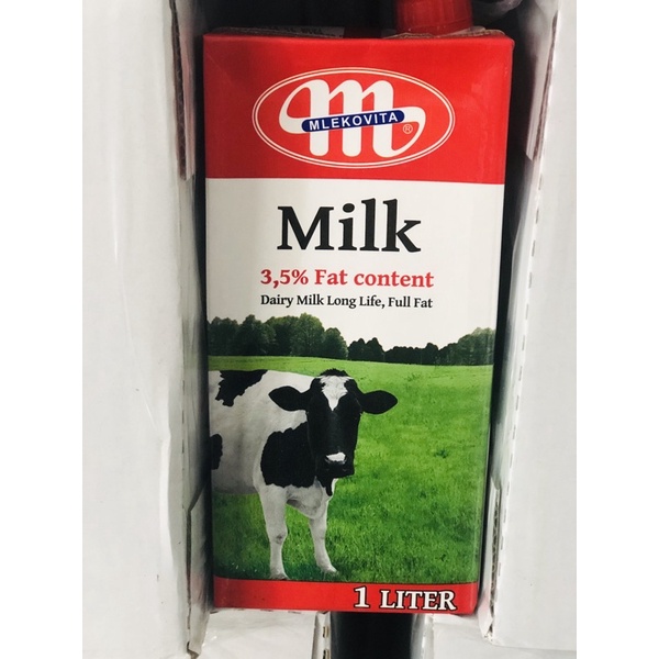 Sữa tươi tiệt trùng không đường Balan , Úc , Đức 1lít * 12 hộp
