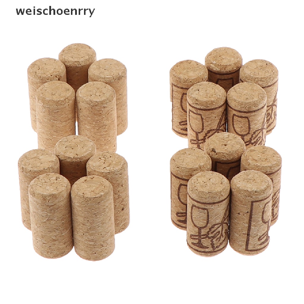 Set 10 nút bần đậy chai rượu bằng gỗ